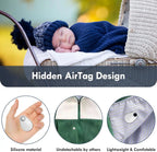 4-Pack Hidden AirTag Holder for Kids - Anti-Removal GPS Case with Pins for Children, Elderly, Pets & Bags