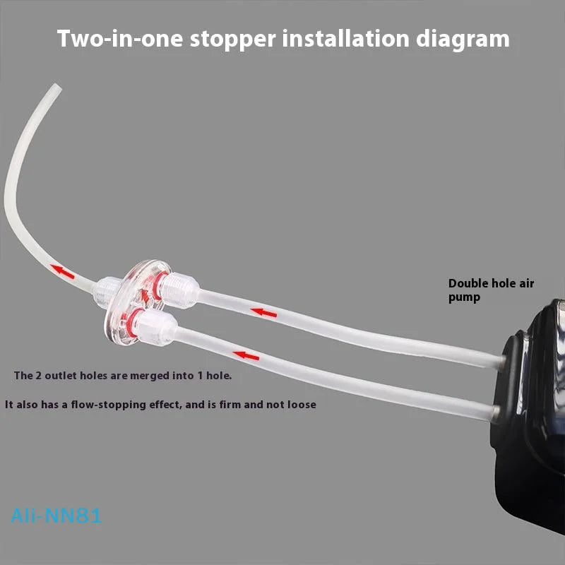 Aquarium Air Pump One-Way Check Valves (2-Pack, Oxygen Supply, Anti-Backflow for Fish Tanks)