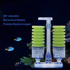 Aquarium Surface Skimmer Filter (Air Pump Driven, Oil Film Removal, Fish Tank Cleaner)