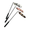 Extra-Long Telescopic Cat Teaser Wand with Faux Tail — Flexible Interactive Indoor Feather Rod