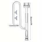 Glass Lily Pipe Inflow with Surface Skimmer (13mm/17mm, Aquarium Planted Tank Filter)