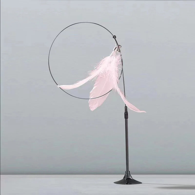 Suction Cup Feather & Bell Cat Teaser Wand