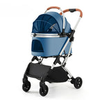 Multifunctional Pet Stroller Detachable Basket Car Pet Travel Bag Multi-ventilated Pet Carriage High-view Portable Dog Stroller