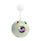 Auto-Rotating Spring Cat Teaser Ball with Feather & Bell — Tumbler Exercise Football Cat Toy