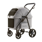 STLFBello New Design Foldable Pet Stroller for Large Dogs 4 Wheels Premium Travel Carrier