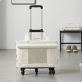 Transportbox Foldable Wheeled Pet Carrier Breathable Rolling Trolley Base for Travel and City Walks