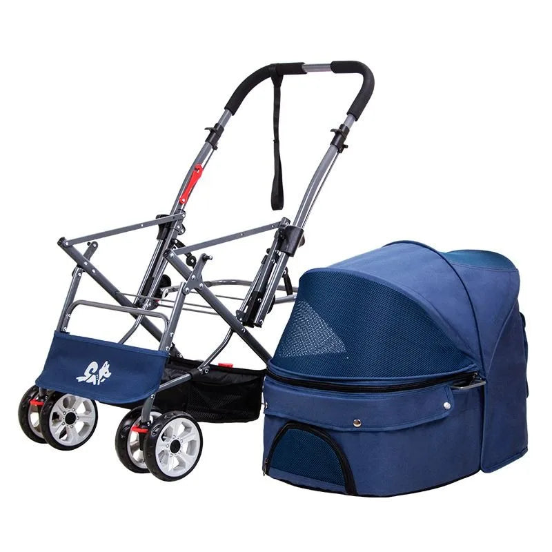 3 in 1 Folding Pet Stroller Detachable Carrier for Medium Dogs Small Dogs Cats  dog car seat  dog carrier