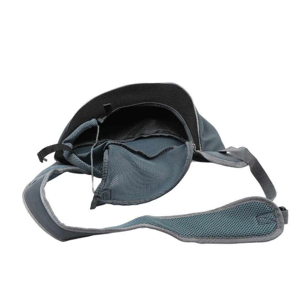 Breathable Mesh Pet Sling Carrier Large Capacity Soft Fabric Crossbody Pet Bag Adjustable Strap Light Weight Cat & Dog Carrier