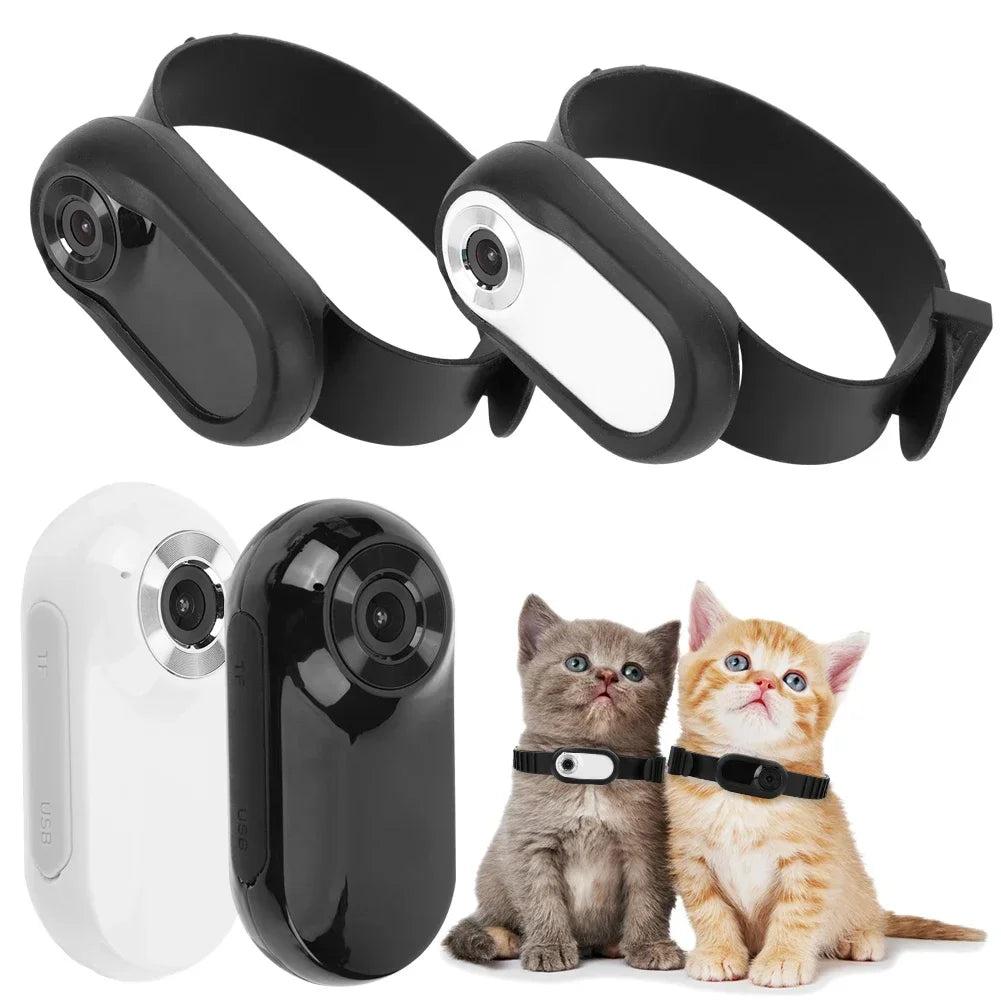 Pet Camera Collar for Dogs & Cats - Motion-Activated Wearable Video Recording