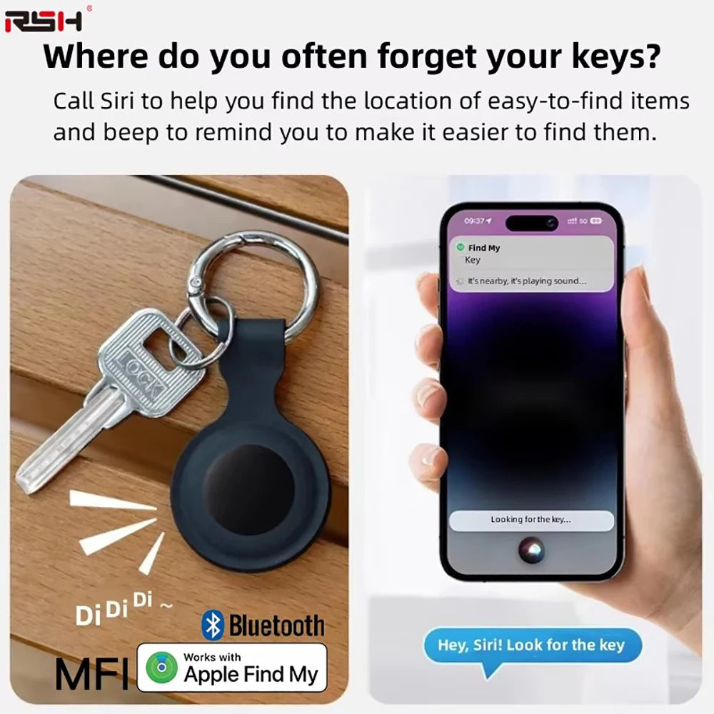 Mini Bluetooth Air Tag-Style GPS Anti-Loss Tracker - Smart Collar & Wallet Locator for Elderly, Kids & Pets (iOS)
