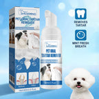 Pet Oral Tartar Remover Foam 60ml Teeth Cleaning Calculus Yellow Teeth Removal Fresh Breath Eliminate Bad Breath Pet Oral Care