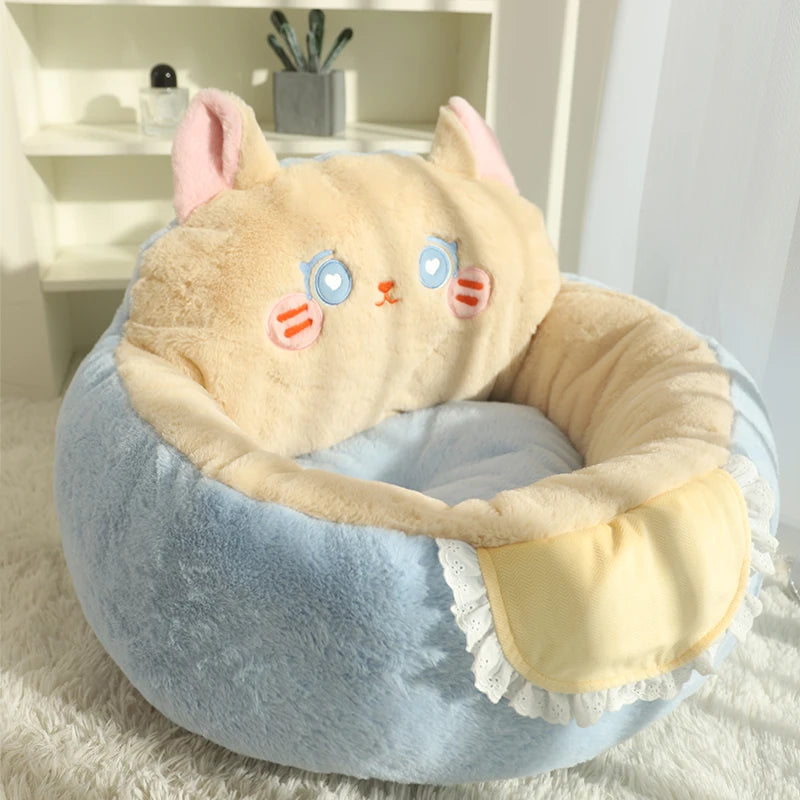 Plush Faux Fur Pet Cushion for Sofas & Pet Beds (All-Season)