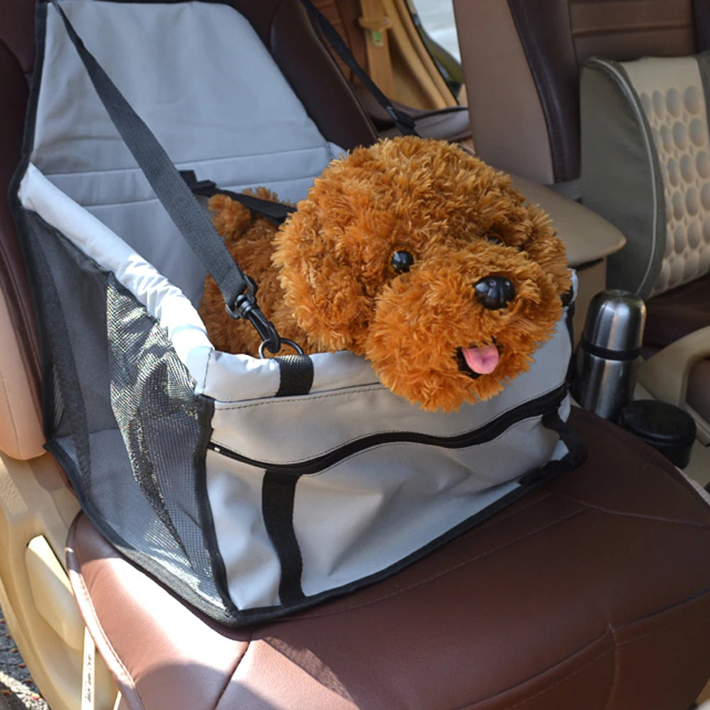 Portable Carrier Seat Bag Adjustable Strap Folding Pet Dog Carrier Double-Layer Pet Car Booster for Small Medium Pet Dog Cats