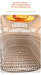 Pet Carrier with Skylight, Portable Cat and Dog Travel Crate, Fashionable Airline Approved Pet Kennel for Small Animals