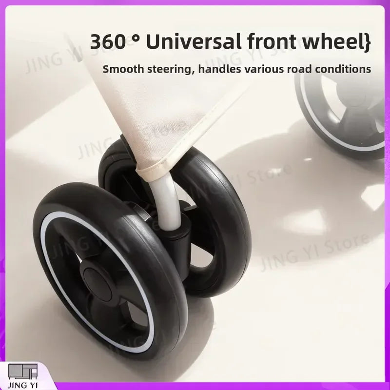 Foldable Lightweight Pet Stroller for Parrots Dogs Cats Outdoor Travel Carrier with Storage Space Portable Pet Transport Cart