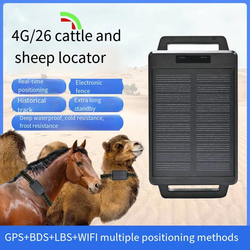 GPSONE Solar-Powered Wireless GPS Tracker for Cattle & Sheep - Intelligent Livestock Positioning