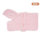 Quick-Dry Pet Bathrobe for Small & Medium Dogs & Cats Pet Washrobe Soft Absorbent Pet Wearable Bath Towel Robe Cozy Towel Wrap