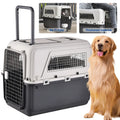Pet Carrier with Wheels for Dogs Up To 44lbs & Cat Airline Approved Dog Carrier Rolling Pet Carrier Pet Stroller, 33 Inches