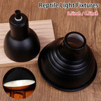 1Pcs Dome Heating Reptile Light Fixtures Aluminum Black Animals Heat Lamp Protector Lampshade Shell