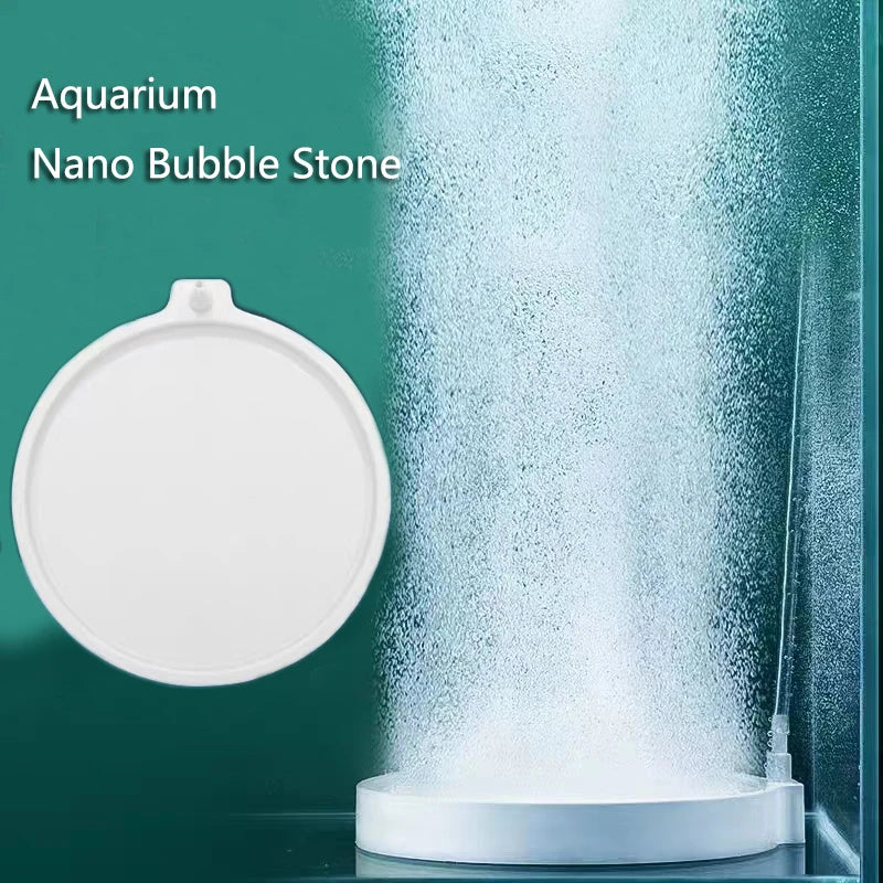 Round Aquarium Air Stone Disk (35–100mm, Oxygen Aerator, Pond & Hydroponics, 1–2 Pack)