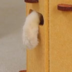 Round Nest Cat Bed with Built-In Scratch Pad