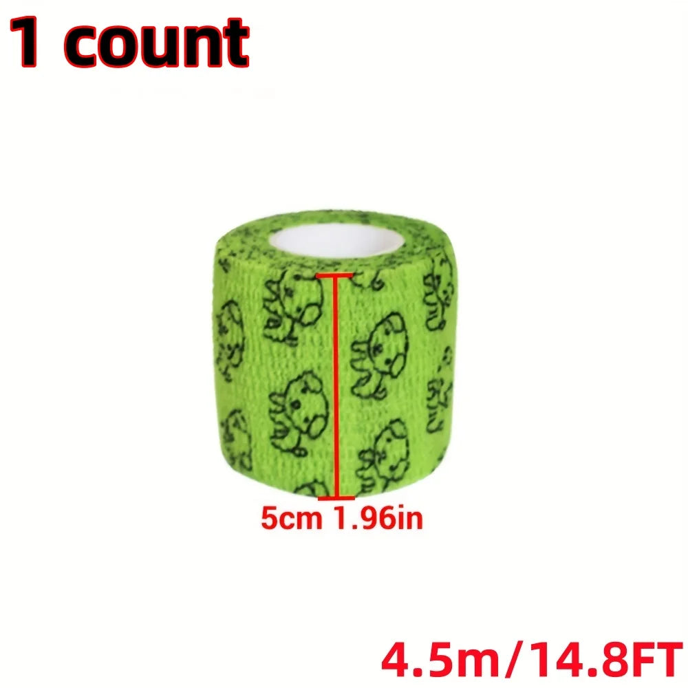 Pet Dog Cat Medical Breathable Elastic Bandage Non-woven Pet Self Adherent Wound Outdoor Retractable Sports Tape Dog Accessories