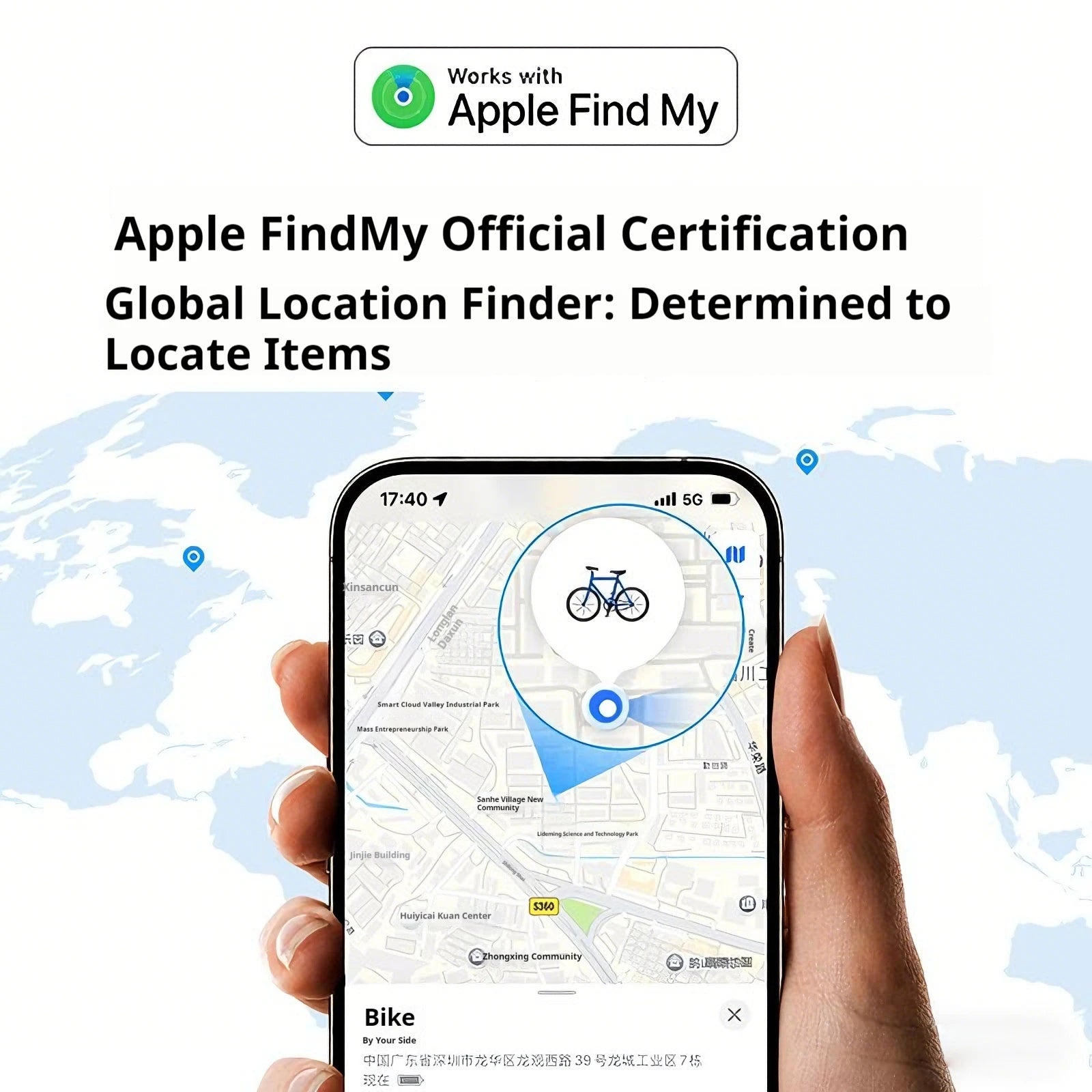 UGREEN Smart Bluetooth Tracker with 2-Year Battery for Keys & Phones - Apple Find My Compatible (iOS)