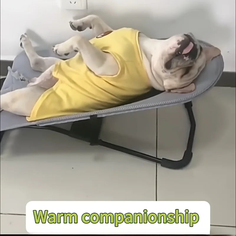 Elevated Folding Pet Rocking Chair for Sunbathing (Under 30lbs)