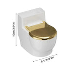 Toilet-Shaped Stainless Steel Pet Water Bowl (Anti-Spill, Non-Slip)