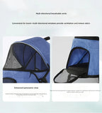 Pet Stroller Lightweight, 3-Wheel Dog Cat Carrier for Small to Medium Pets, Portable Travel Cart, Outdoor Walking