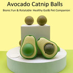 Avocado Catnip & Mint Interactive Cat Ball — Bionic Fun Toy for Gut Health & Play