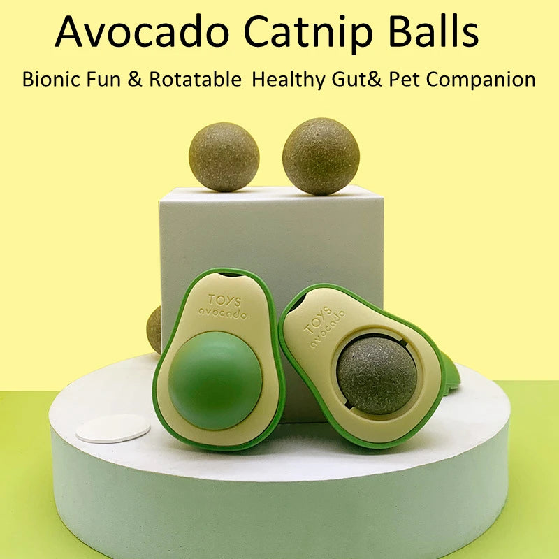 Avocado Catnip & Mint Interactive Cat Ball — Bionic Fun Toy for Gut Health & Play