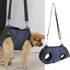 Breathable Dog Sling Harness with Pockets (Adjustable, Soft Carry)