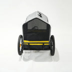 2-in-1 Dog Cat Bicycle Trailer Stroller With Suspension Shock Absorbing Wheels 600D Oxford Fabric Foldable Pet Cart