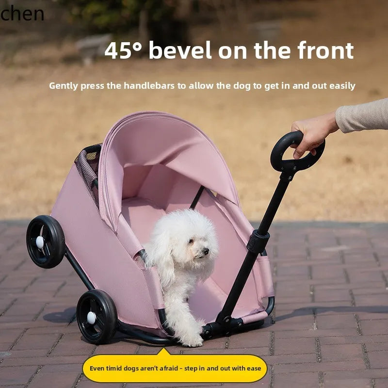 Hxl pet stroller - lightweight, foldable, outdoor pet carrier