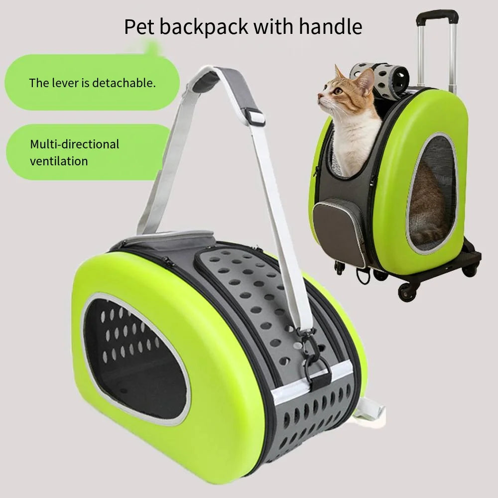 Pet Suitcase Breathable Cat Backpack Foldable Portable for Outdoor Use  Outdoor Dog Bag Pet Bag with Multiple Carrying Methods