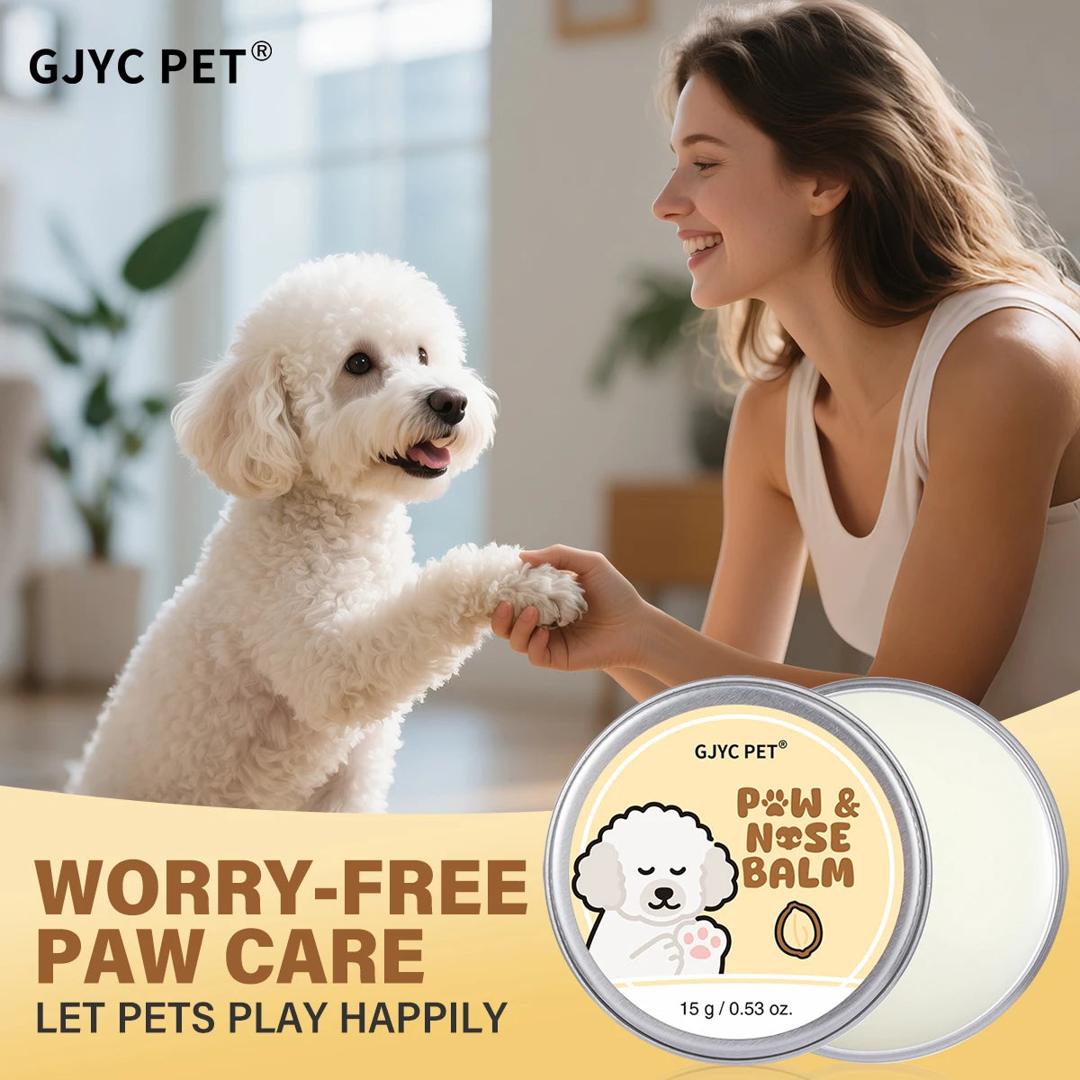 Pet Paw Balm Shea Butter Scent Moisturizes Nourishes Repairs Dry Cracked Rough Chapped Paw Pads For Dogs Cats Sensitive