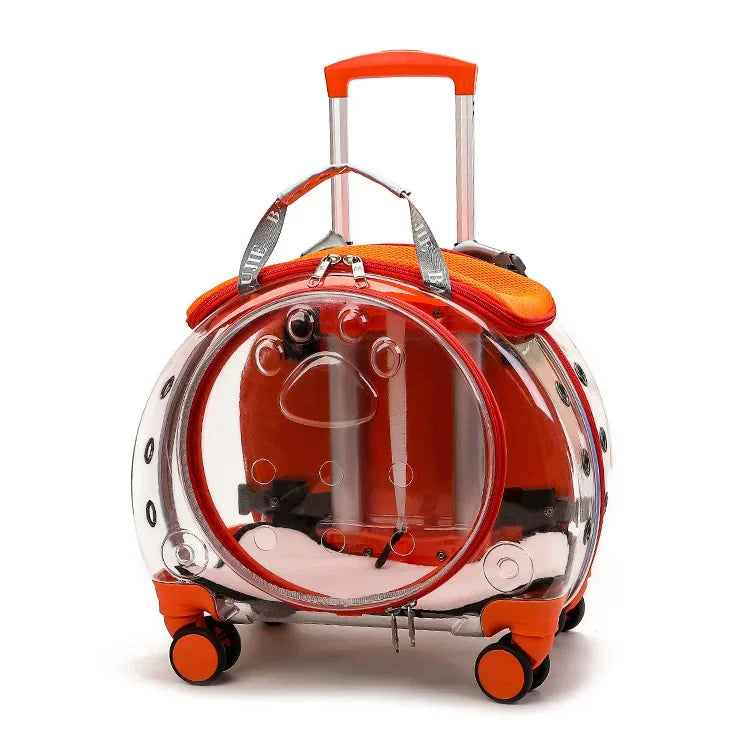 Pet Luggage Transparent Space Capsule Multi-purpose Backpack Cat Bag, Large Capacity Two Portable Small Dogs Outdoor Bag