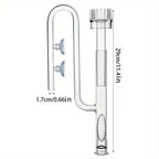 Glass Lily Pipe Inflow with Surface Skimmer (13mm/17mm, Aquarium Planted Tank Filter)