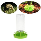 New Reptile Water Drinker Dispenser Food Bowl Lizard Feeder Round Dish Drink Bottle Lizard Lotus Flower Reptile feeders