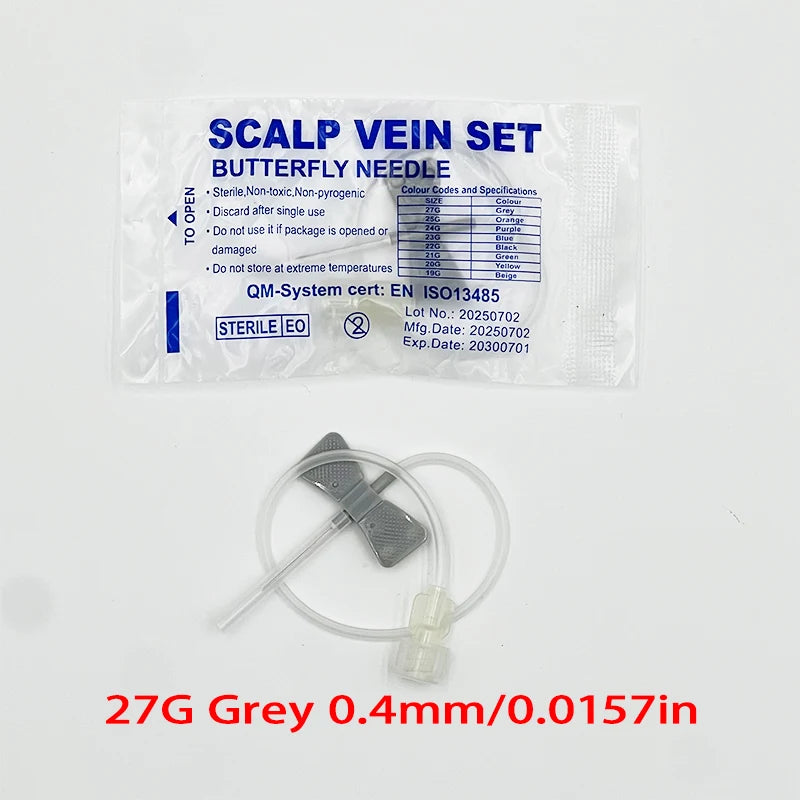 Screw-Type Butterfly Infusion Needles (50-Pack)