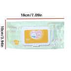 3 Packs, 80 Pet Wipes Per Pack, Pet Wipes for Cats and Dogs, Specially Designed for Wiping Tear Stains and Cleaning Body Parts, No-Rinse, Deodorizing, Cleaning Wet Wipes
