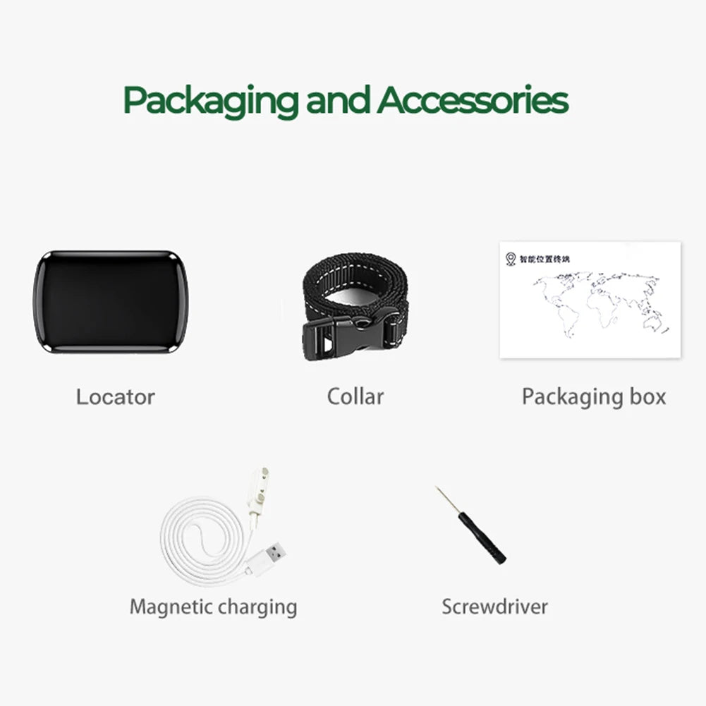 Adjustable GPS Collar Tracker for Cats & Small Dogs - Smart Real-Time Pet Locator (iOS & Android)