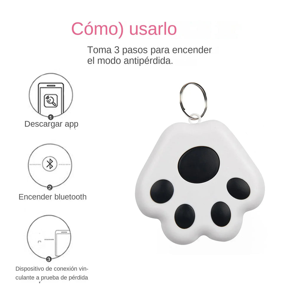 Paw-Shaped Mini Bluetooth GPS Anti-Loss Tracker - Smart Finder for Dogs, Cats, Kids, Wallets & Keys