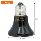 25/50/75/100W E27 Pet Heating Lamp 110V 220V Infrared Ceramic Emitter Heat Light Bulb Pet Brooder Chickens Reptile Lamp 1PC
