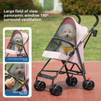 Crossborder Pet Stroller Cat Dog Teddy Lightweight Portable Foldable Outdoor Travel Pet Trolley Trolley for Dog Pet Stoller