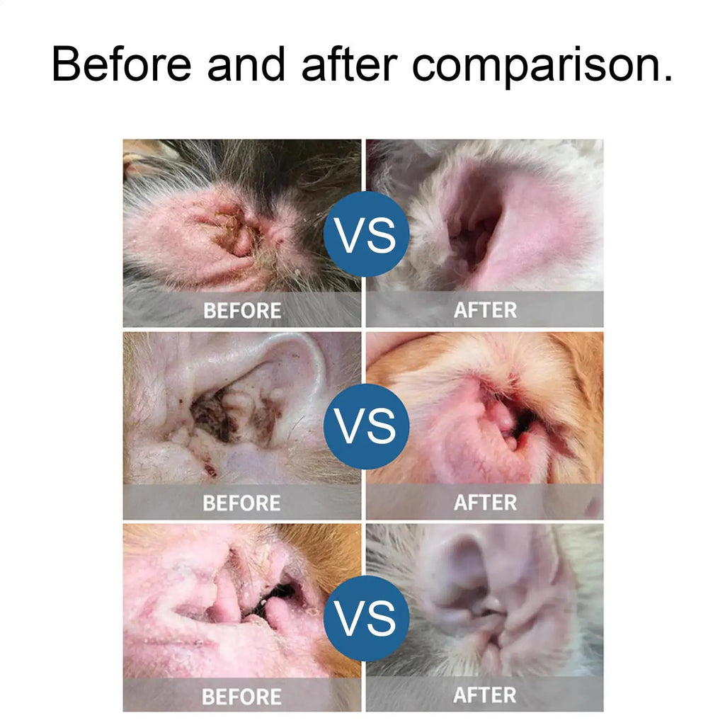 120ml Cat Ear Cleaner Solution Powerful Ear Wash Drop Washer Odor Removal Cleaning Solution for Flush Grooming Dogs Cats Puppy
