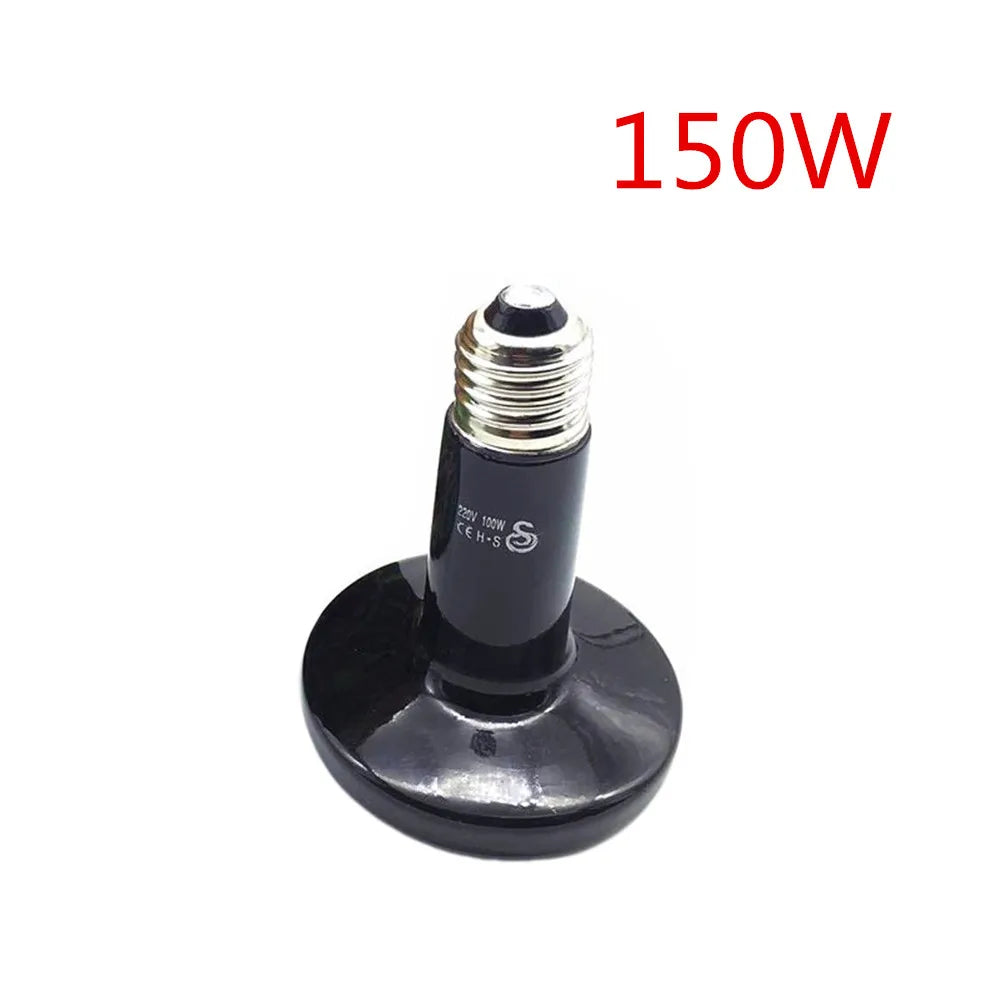 1 Pc Reptile Pet Heating Lamp 25W/50W/75W/100W/150W/200W Ceramic Pet Farm Reptile Poultry Heating Temperature Control Lamp
