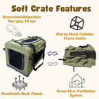 Pet Stroller oldable Travel Crate or Small and Medium Dog and Cat, Portable Pet Travel Carrier, Pet Jogger with Detach Carrier