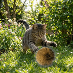 Fluffy Rabbit Fur Cat Teaser Ball — Washable Bite-Resistant Scratch-Resistant Indoor Pet Toy